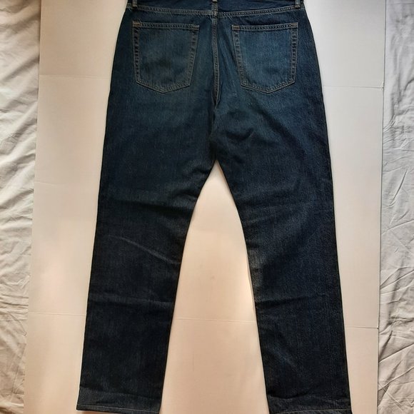 Uniqlo Men's Regular Fit Straight Blue Wash Jeans - Picture 8 of 8
